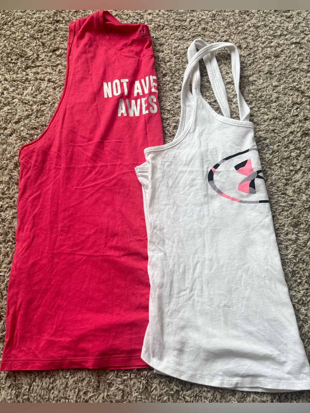 Under Armour Woman’s Vibrant Magenta & Camo White  Tank Tops - 2 For One